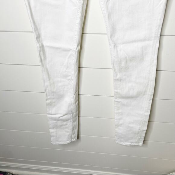 Rag & Bone High Rise Skinny Stretchy Finished Hem Classic Jeans White Size 28 - Picture 4 of 12